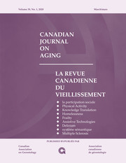 Canadian Journal of Aging
